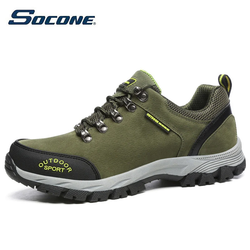 

SOCONE Men Hiking Shoes Comfortable Sport Shoes Waterproof Ourdoor Walking Shoes Male Breathable Climbing Trekking Mountain Shoe