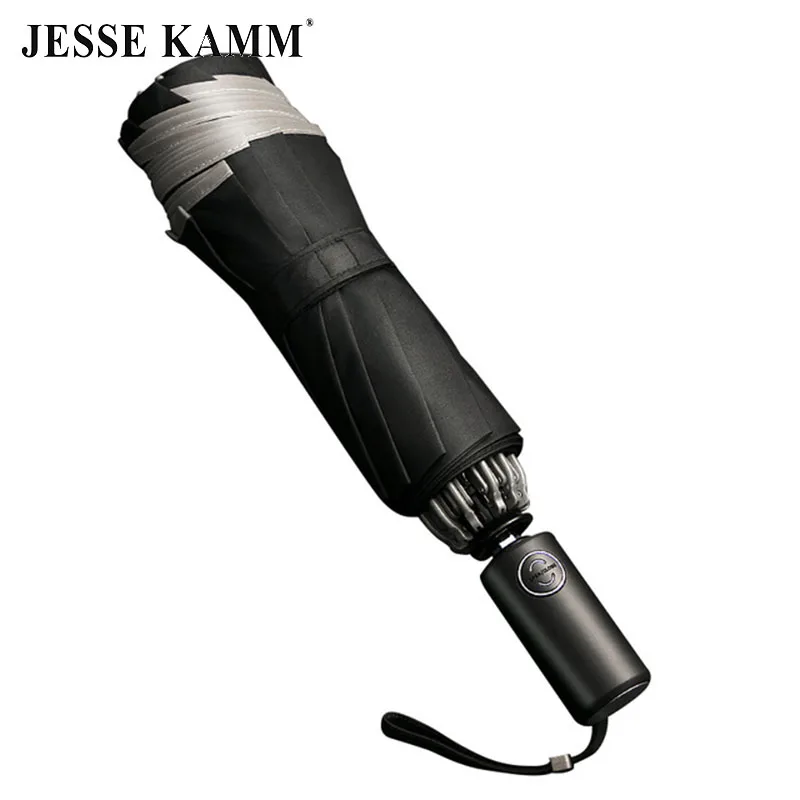 Автоматический зонт JESSE KAMM 10 bone 190T складной тройной Зонт от солнечного дождя для