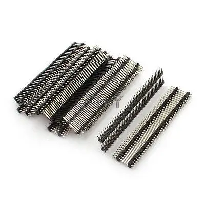 

2.54mm Pitch 80Pin Male Dual Row Straight Pin Header Connector x 15