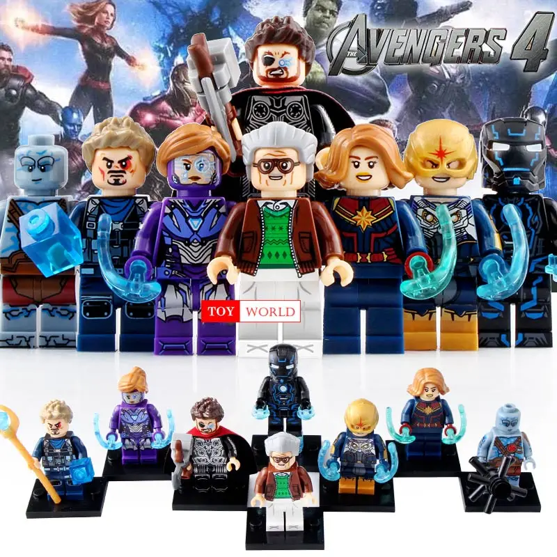 

Legoing Avengers 4 endgame Iron Man Black Widow X-Men Batman superheroes Mini Building Blocks Bricks Toy figures for kids gift