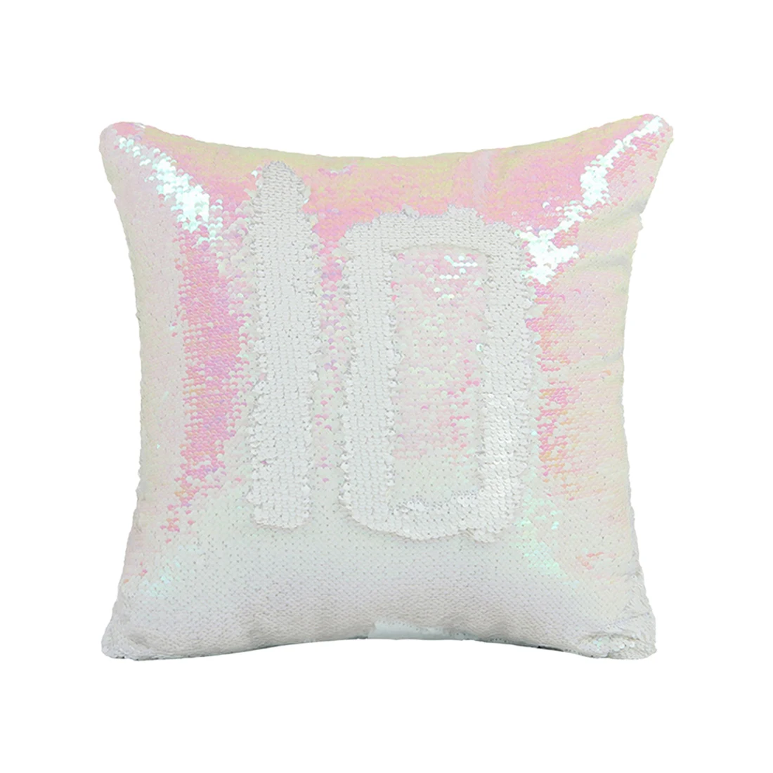 

Bedding Outlet DIY Mermaid Sequin Cushion Cover Magical Pink Throw Pillowcase 40cmX40cm Color Changing Reversible Pillow Case
