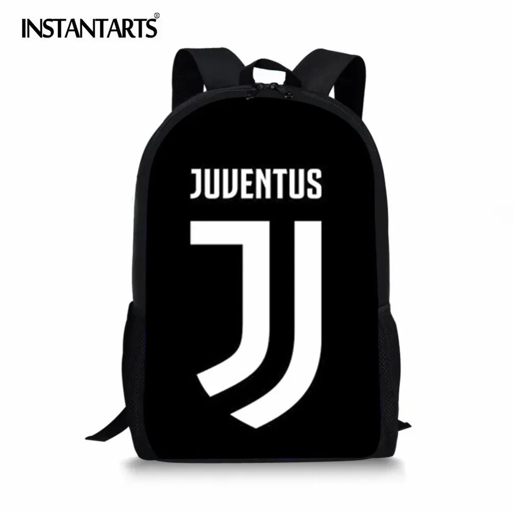 

INSTANTARTS School Bag Backpack Ronaldo Juventus Printing Boys Schoolbag Students Book Bags Kids School Bags Teenager Schoolbags