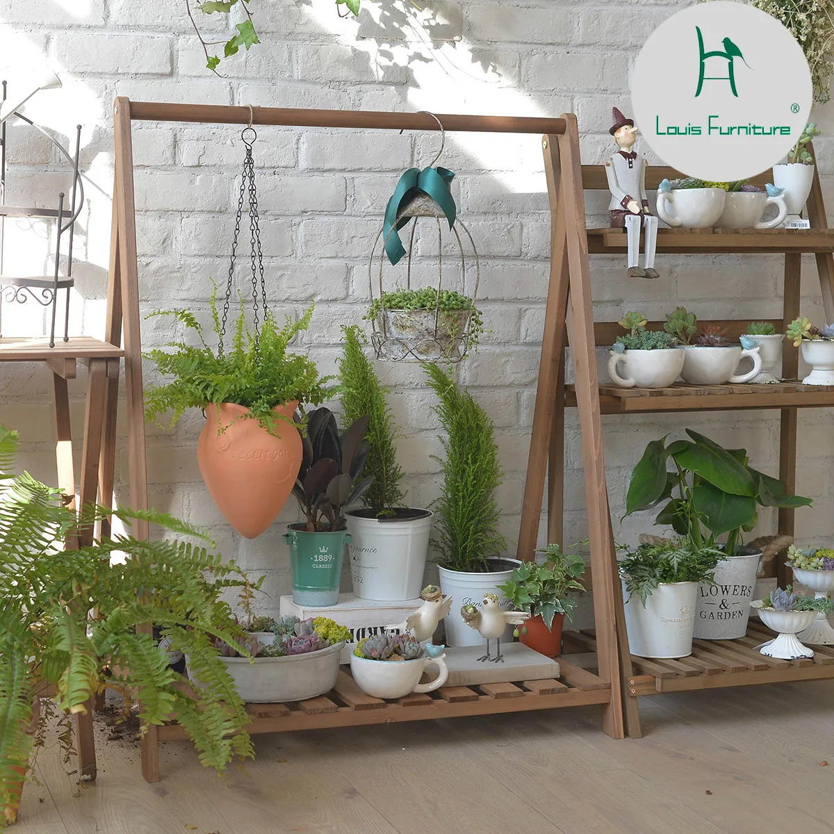 

Louis Fashion Plant Shelves Garden Balcony Vintage Rack