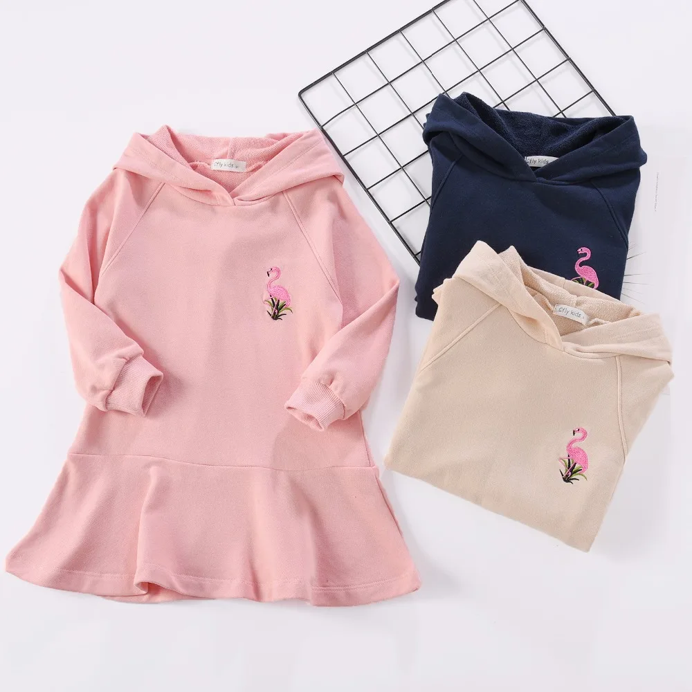 Autumn 2018 Kids Dresses Baby Girls Dress Cotton Long Sleeve Flamingo Embroidery Children Clothing Baby Girl Clothes Bebe Dress Autumn 2018 Kids Dresses Baby Girls Dress Cotton Long Sleeve Flamingo Embroidery Children Clothing Baby Girl Clothes Bebe Dress