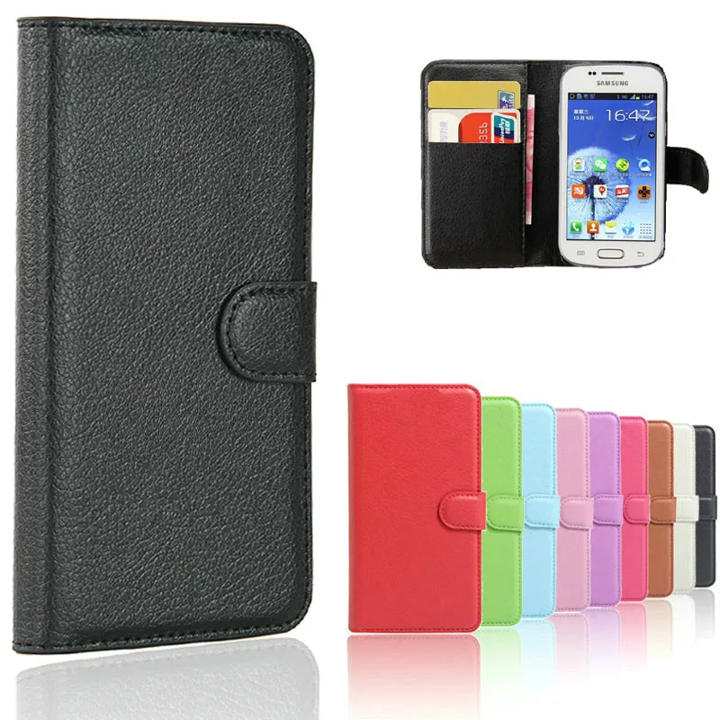 

For Samsung GT-S7262 GT S7262 S7260 7262 Case Luxury Leather Wallet Flip Cover For Samsung Galaxy Star Plus Duos S7262 Pro Case