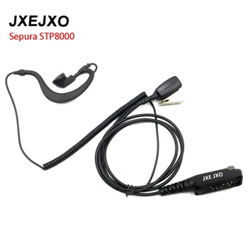 

JXEJXO 2pcs/lot PTT MIC G Shape Earpiece Headset Earphone for Sepura Walkie Talkie Two Way Radios STP8000 E018