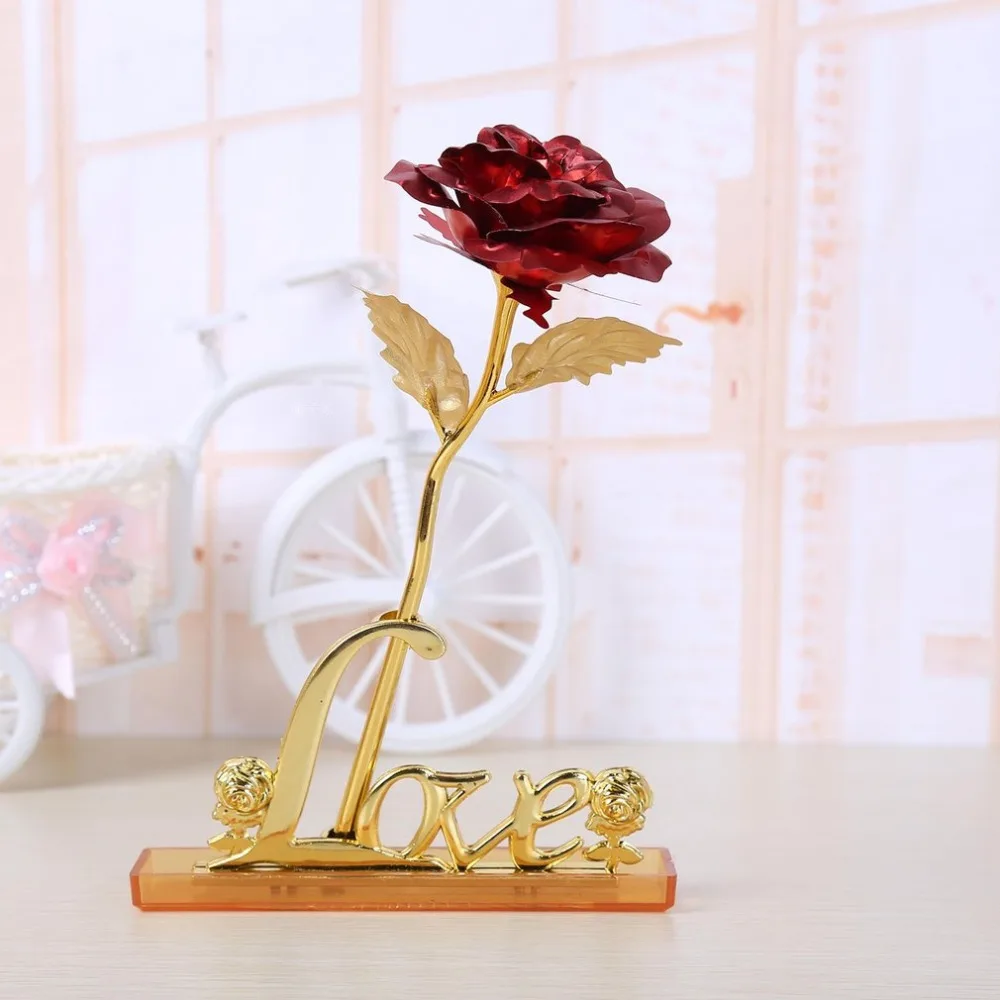 Artificial Flower In Love Display Stand Holder for Birthday Christmas