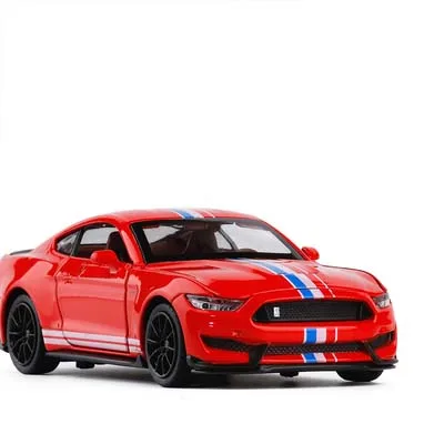 1/32 Mustang Shelby GT350 Игрушечная модель автомобиля из сплава модифицированная модель автомобиля оттягивающая мигающая детская игрушка подарок