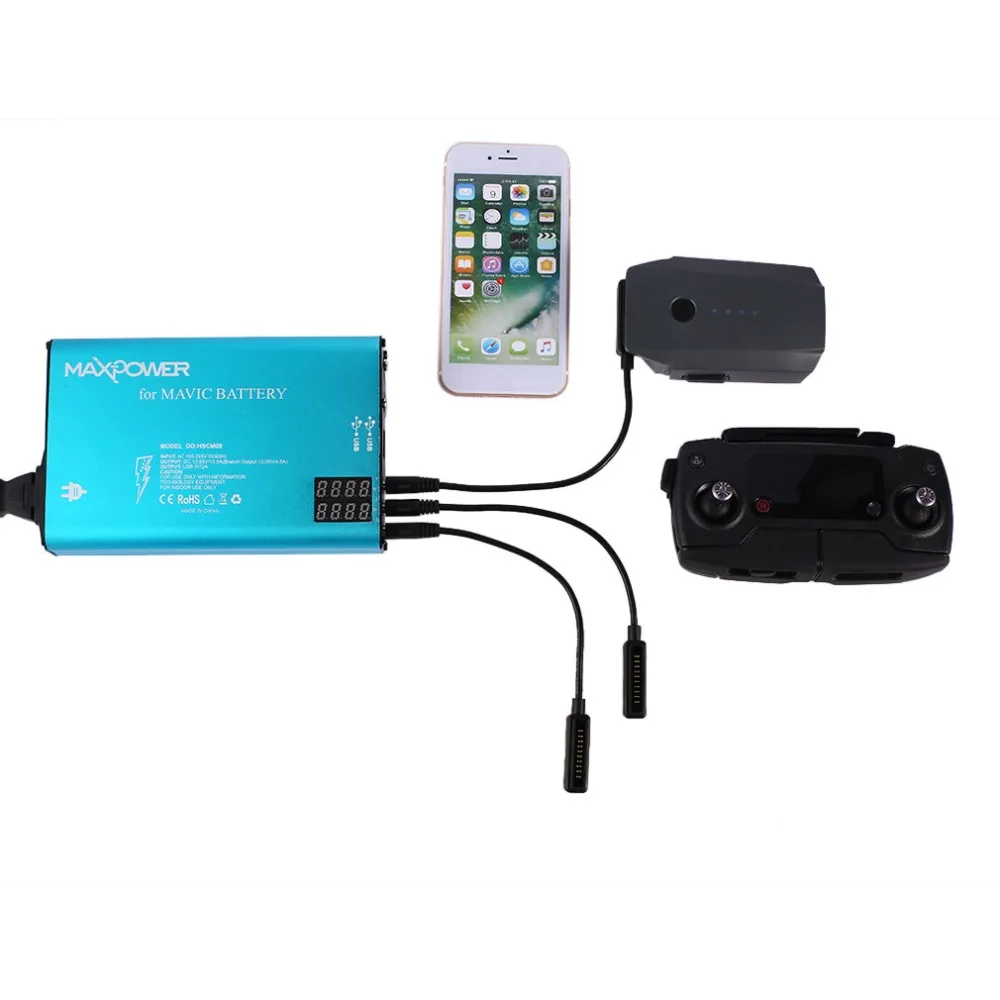 

4 in 1 Smart Quick Charge Rapid Multi Battery Parallel Charger for DJI Mavic Pro Battery and Remote Controller Transmitter