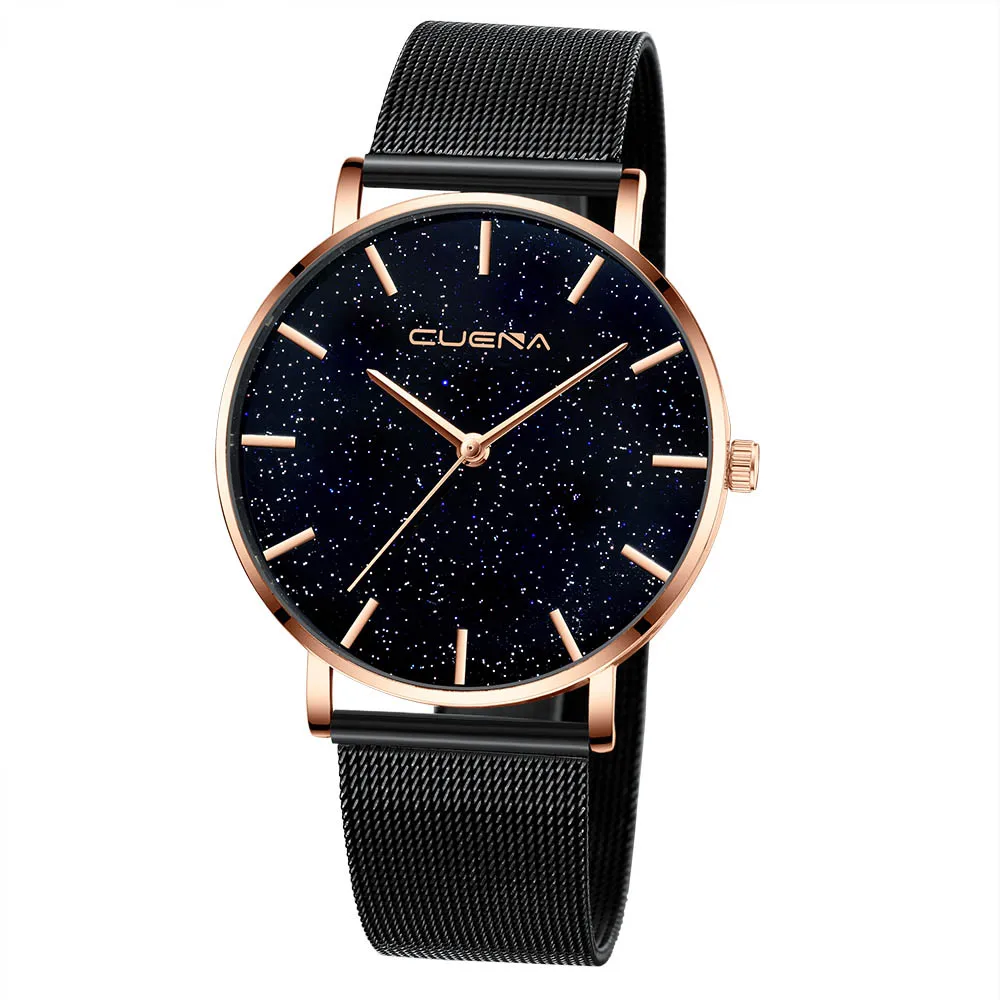 Звездное небо женские часы браслет часы Роскошные розовое золото черные женские кварцевые наручные часы bayan kol saati relojes montre femme - Цвет: BKRG