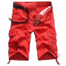Европейский стиль пляжные шорты для мужчин плюс размер карго шорты Повседневная Уличная Летняя шорты военные шорты Мужская одежда название бренда