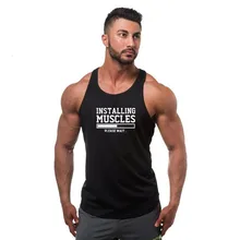Мода бренд тренажерные залы бренд singlet canotte для бодибилдинга майка для мужчин фитнес мышцы парней без рукавов жилет