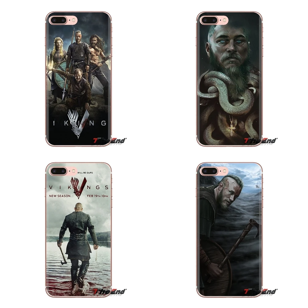 For Sony Xperia Z Z1 Z2 Z3 Z5 compact M2 M4 M5 C4 E3 T3 XA Huawei Mate 7 8 Y3II Ragnar Lothbrok Vikings TPU Transparent Bag Case |