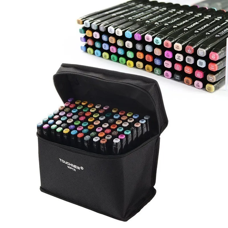 

Two Head alcohol sketching markers Brush Pen for drawing Art Supplies Animation Art Markers Pen