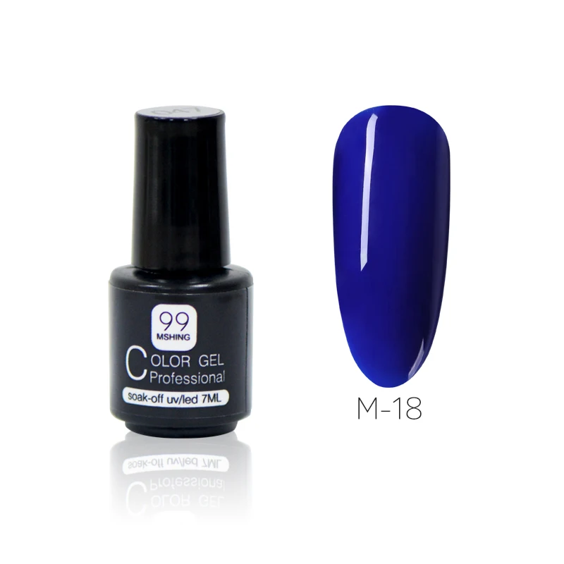 Mshing99 7ml Gel Polish Set All For Manicure Semi Permanent Vernis top coat UV LED Gel Varnish Soak Off Nail Art Gel Nail Polish - Color: M-19