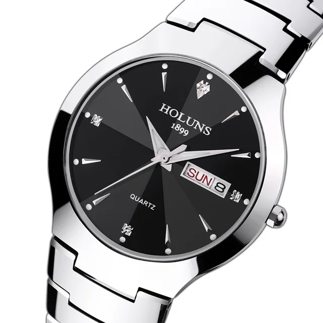 Holuns Топ люксовый бренд Вольфрамовая сталь мужские часы повседневные бизнес Алмаз кварцевые мужские наручные часы Relogio Masculino - Цвет: D