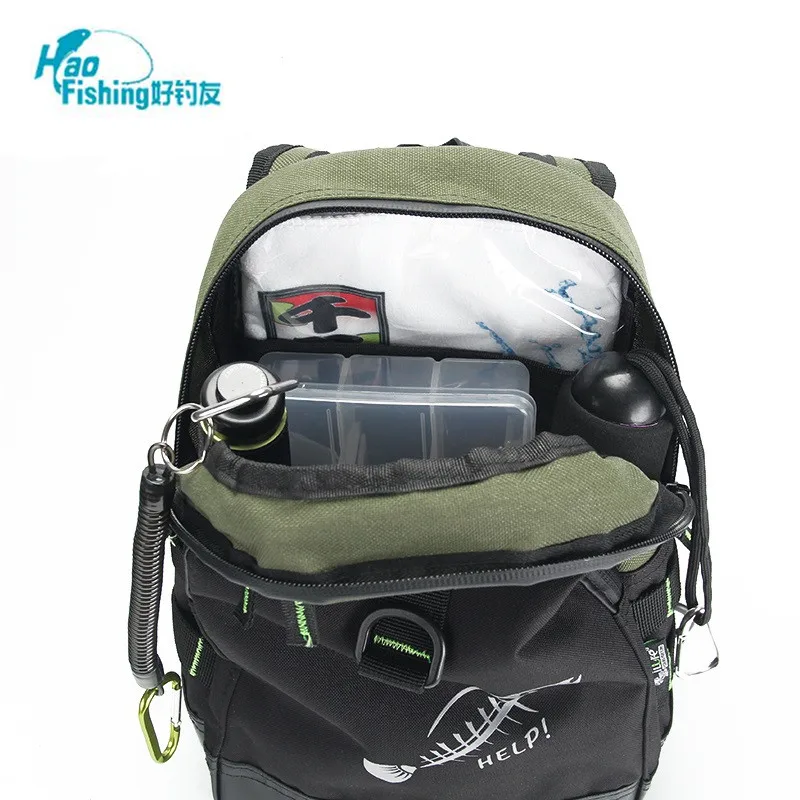 Fishing multi-purpose bag 34cm*20cm*11cm Two-Layer Waterproof Canvas Outdoor Portable large Capacity Fishing Tackle Bags Pesca