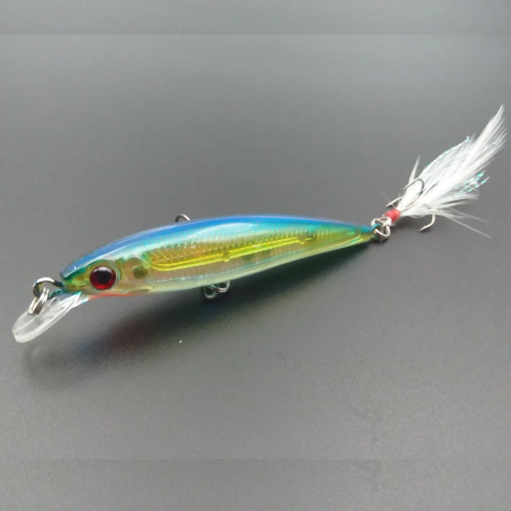 1 шт Наивысшее качество 10 Цвета 9 см 7 2g жесткие приманки Minnow для ловли рыбы бас