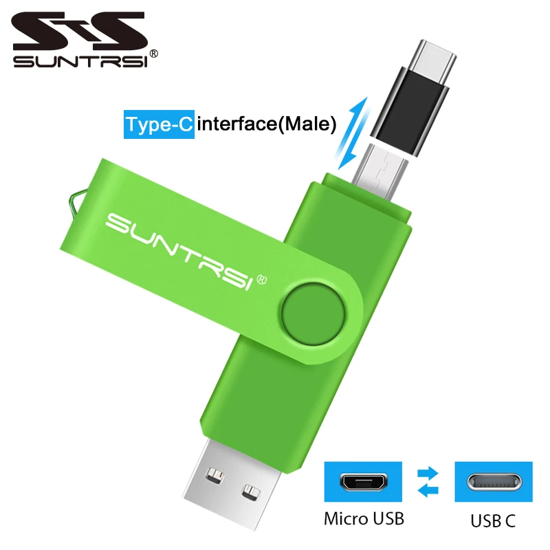 Suntrsi USB флеш-накопитель 128 Гб 64 Гб Тип C многофункциональная USB флешка 2,0 32 Гб OTG металлическая 16 Гб ручка-накопитель для смартфона/планшета/ПК