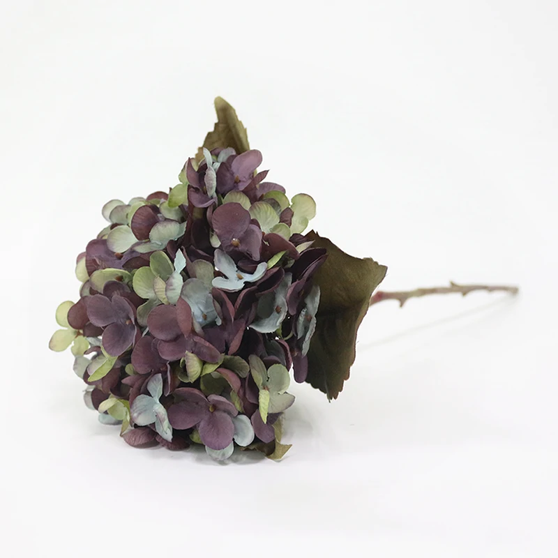 Artificial Hydrangea Silk Flower 1 big flowerBouquet Fleur Artificielle Flores Arrange Table Wedding Home Decor Party accessory (13)