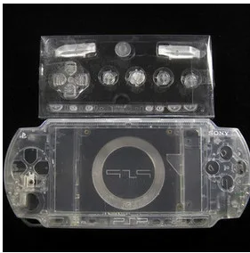 

Transparent Clear Crystal Color For PSP3000 PSP1000 2000 Shell Game Console replacement full housing cover case with buttons kit
