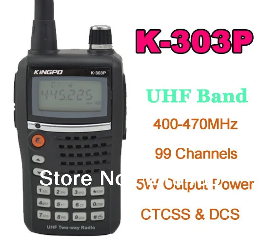 Kingpo K-303P UHF 400-470 MHz 5 W 99CH FM портативный двухсторонний радиоприемопередатчик