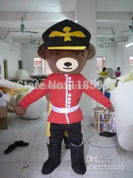 

HOT SALE Special Accept Custom cool Soldier bear Halloween animal Mascot Costume Fancy Dress Animal free shipping