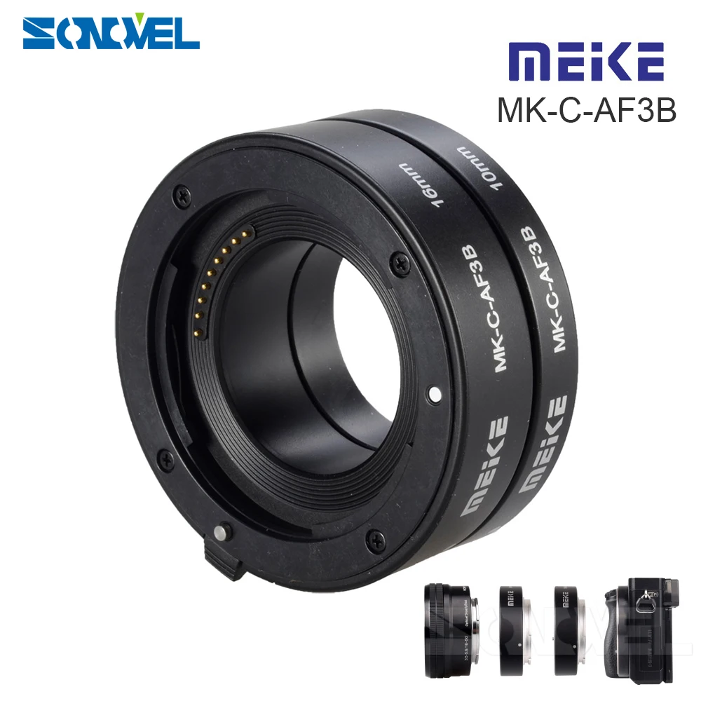 

Meike MK-C-AF3B Macro Auto Focus Extension tube 10mm 16mm Ring For Canon EOS M M2 EF-M Lens Free Shipping