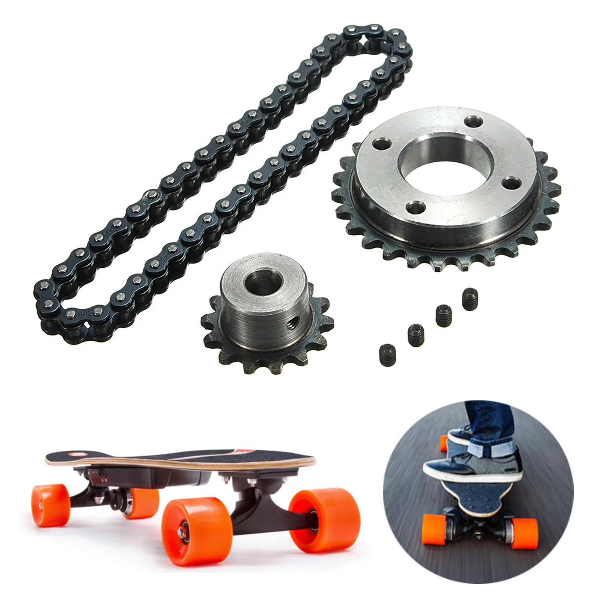 

DIY Sprocket Chain Wheel for Electric Longboard 8044 Skateboard Repalcement Part Skateboard Accessories