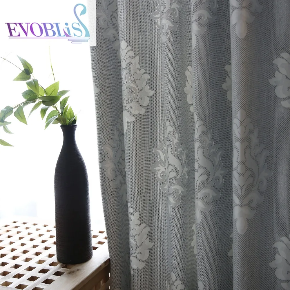 

Linen jacquard curtains for livingroom rideaux pour le salon blackout curtians for bed room