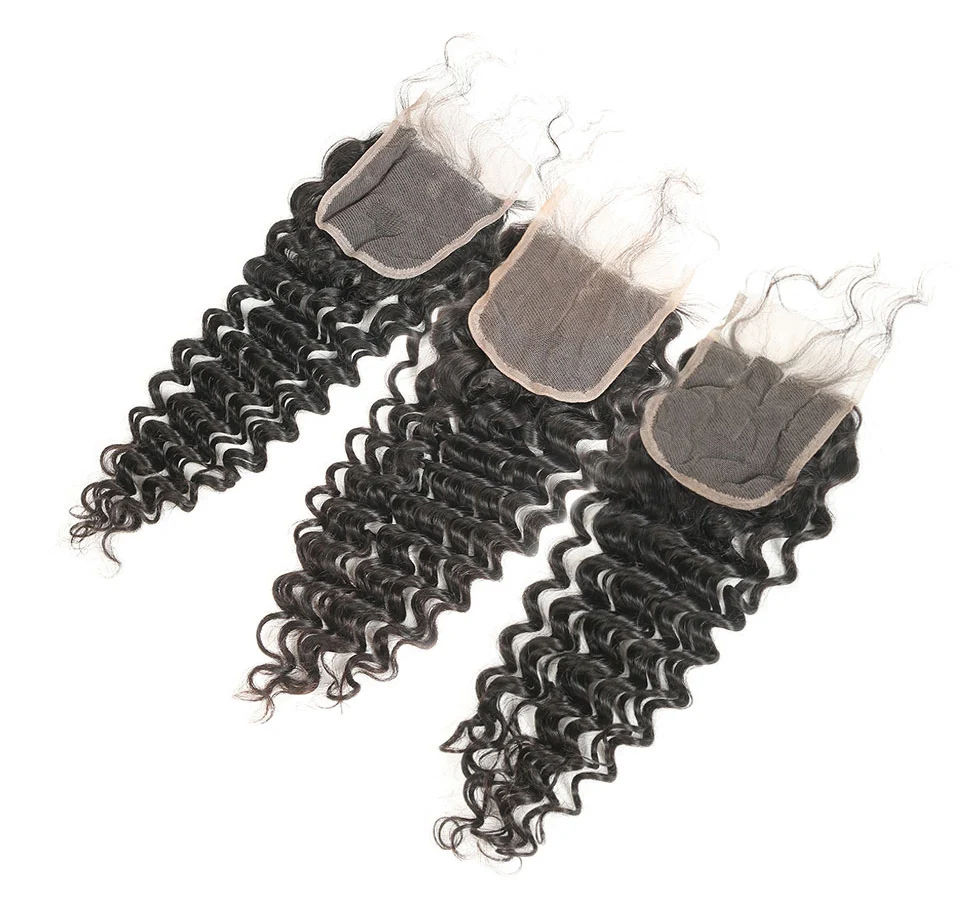 Hair Villa Brazilian Deep Wave Remy Human Hair Lace Closure 4 4 Free Part Middle Part Three Part Brazilian Hair Closure (8)