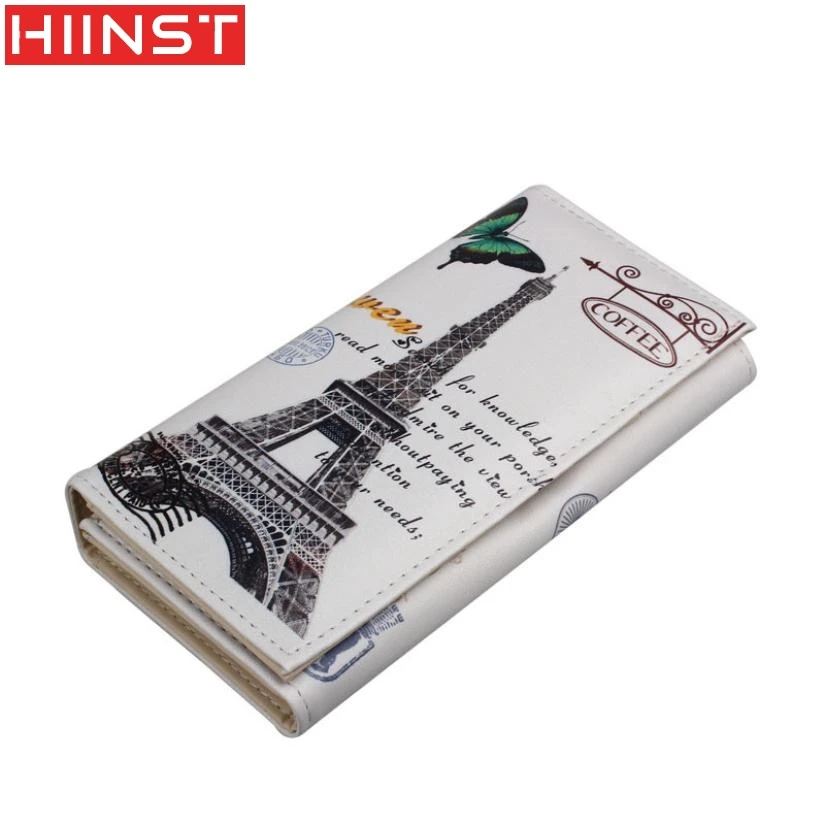 

Long Design Purse Clutch Wallet Printing Bag Card Butterfly Iron Tower Designer Wallets Famous Brand Hot Sale MAY18
