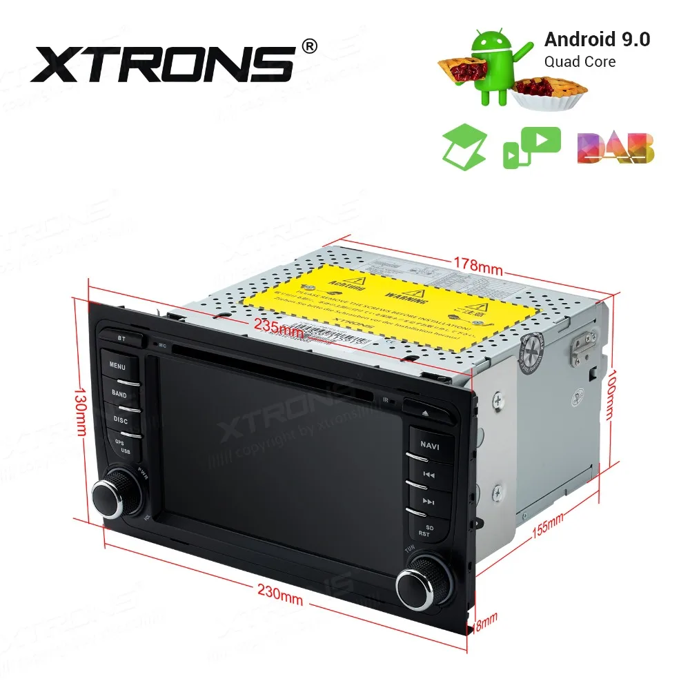 Автомобильный DVD плеер XTRONS 7 дюймов Android 9 0 для Audi A4 S4 RS4 2002 2003 2004 2005 2008 SEAT Exeo GPS