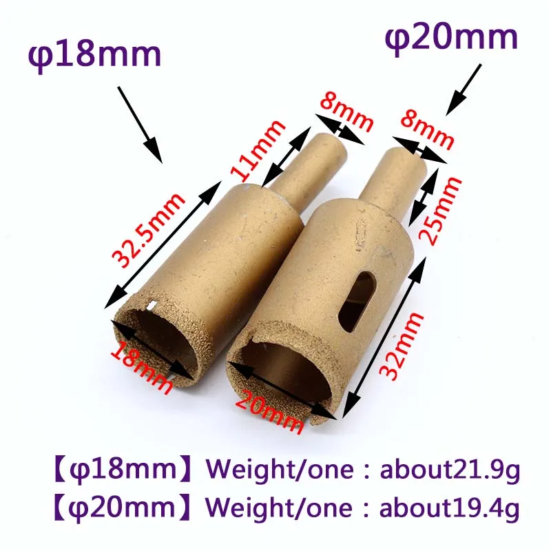 1 шт. от 6 до 55 мм пайка мраморный нож Алмазная коронка сверла аксессуары сверла для гранита кирпича керамическая плитка сверления