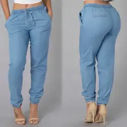 2019 модные трендовые новые качественные популярные женские модели с эластичной резинкой на талии повседневные брюки с высокой талией