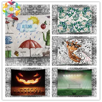 

Cartoon Wall Tapestry Headboard Hand Wash Plain Printed Wall Hanging