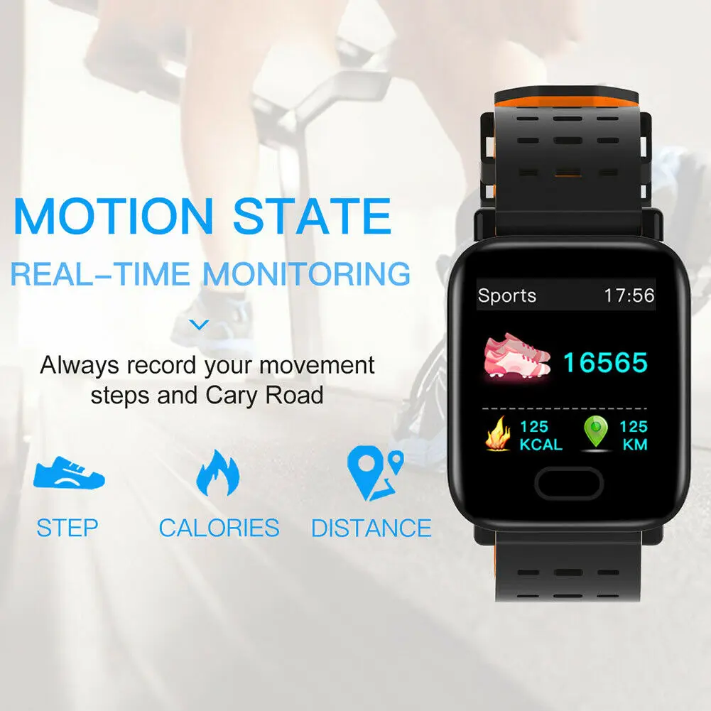 

A6 Smart Watch Waterproof Bluetooth Heart Rate Monitor Fitness Tracker Wristband