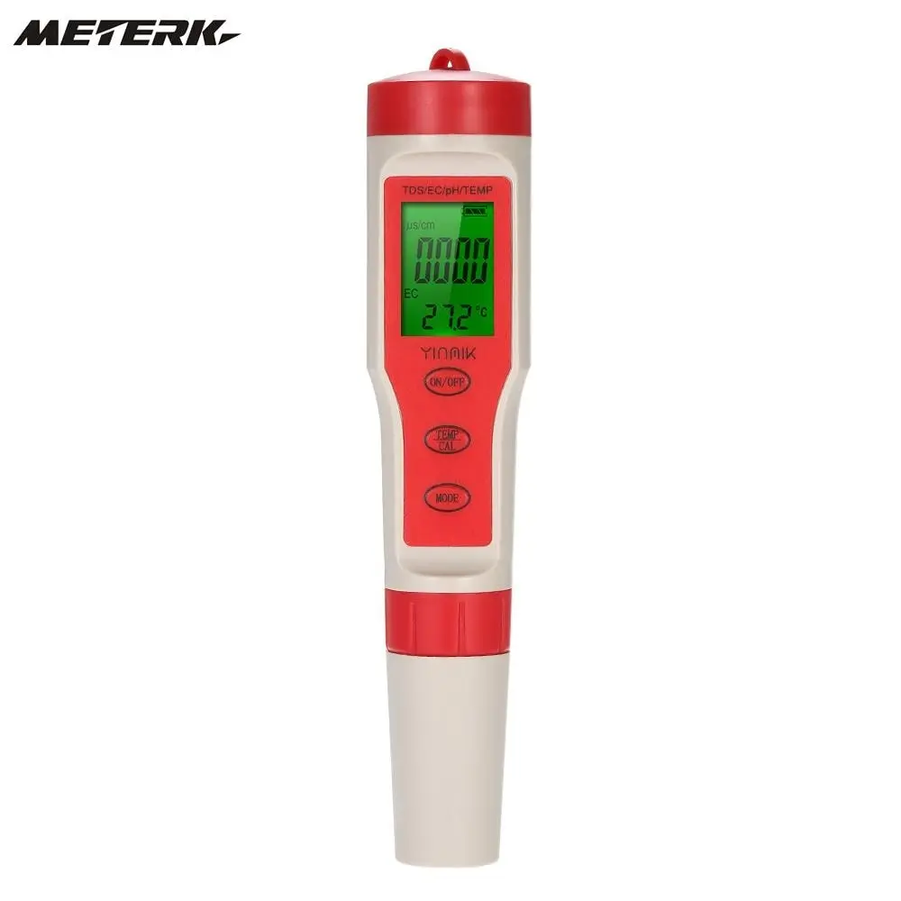 

Yinmik 4 in 1 Water Quality Tester Pen Type pH Meter Acidometer Professional Acidimeter Water Quality Monitor