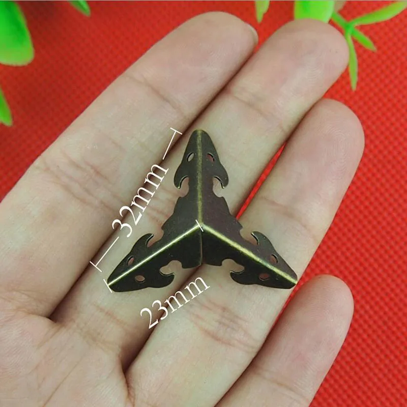 

10Pcs 23mm Antique Metal Corner Code Box Corner Foot Wooden Case Corner Protector Convenient Wrap Angle Products New