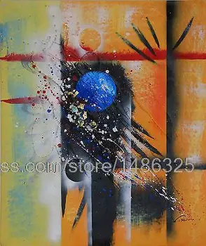 

Oil Painting Abstract Blue Contemporary Modern Art Hand Painted Mother Gift Decor Hotel Western Huge Picture Painting Mother