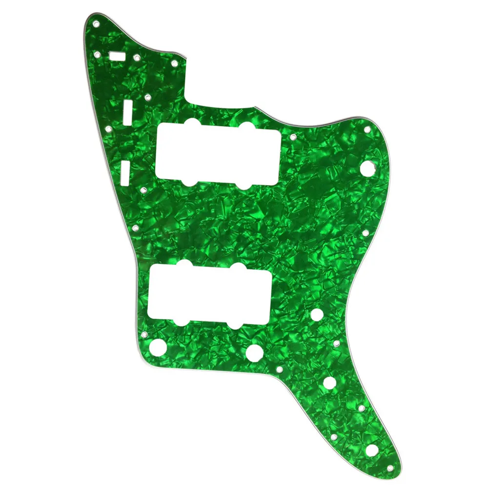 

Pleroo Custom Guitar pickgaurd - For US Jazzmaster style Guitar pickguard Replacement , 4 Ply Green Pearl