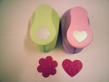 

free shipping 2pcs(1pc flower+1pc heart ) 3 inch Scrapbook punch Paper Puncher eva foam punch for DIY