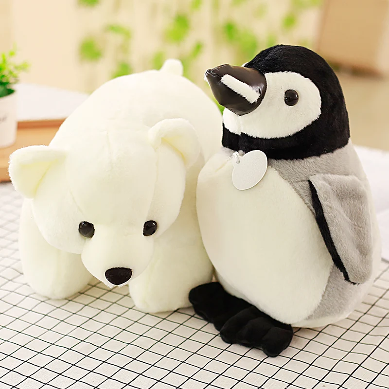 Антарктические животные Пингвин и полярный медведь, кукла, плюшевая игрушка детская игрушка, чучело кукла Дети друзья игрушки подарок на день рождения