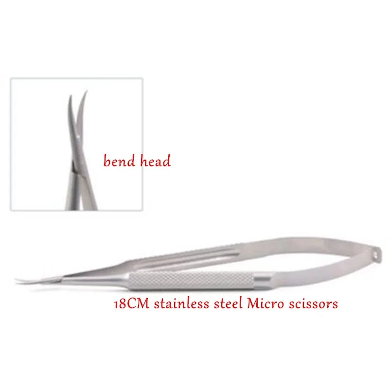 18-cm-testa-curva-micro-Cornea-forbici-strumento-Mano-Un-Intervento-Chirurgico-in-acciaio-inox-Strumenti