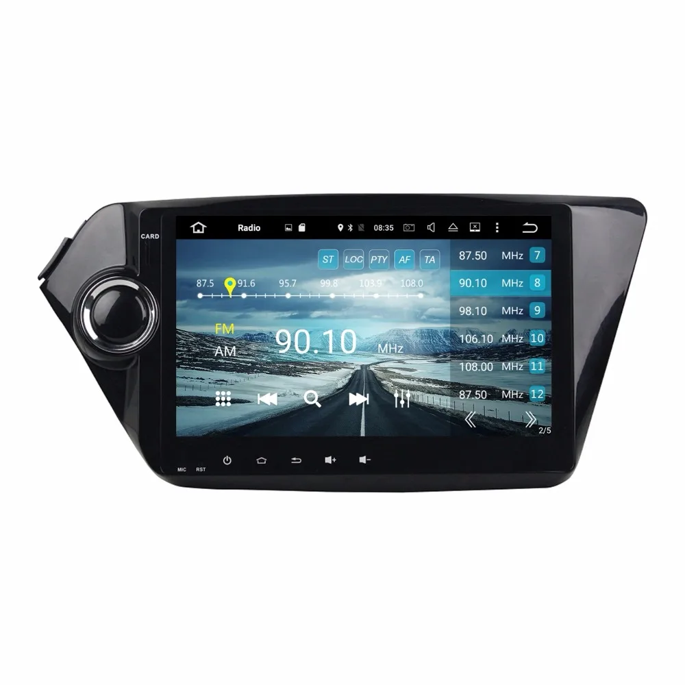 " четырехъядерный 1024*600 HD экран Android 9,0 Автомобильный gps Радио навигатор для Kia K2 Rio(Россия) 2012- с 4G/wifi, DVR, OBD
