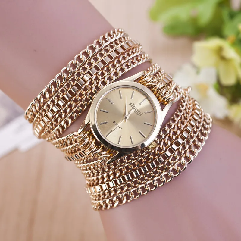 Распродажа, браслет часы для женщин модная цепочка из сплава ремешок золото часы дамы повседневное кварцевые часы Relogio Feminino Ceasuri