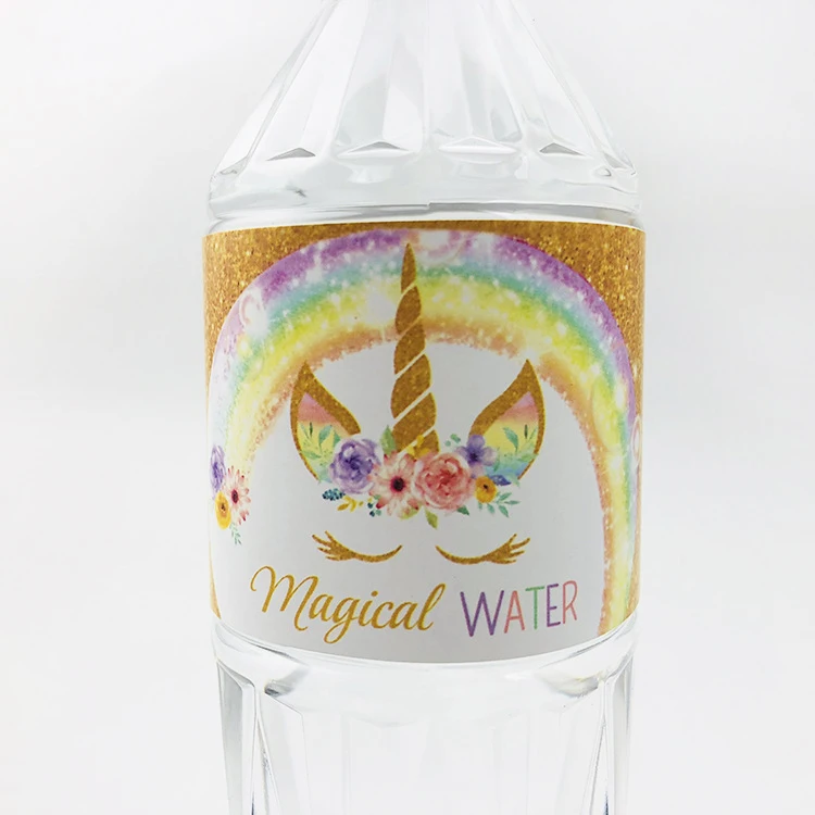 24pcs DIY Unicorn Party Sticker Water Bottle Wedding Party Candy Box Stickers Birthday Party Decoration Unicorn Sticker Box