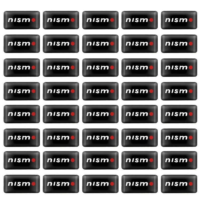 

40Pcs Car-Styling 3D NISMO Stickers decoration Emblem Decal For Nismo Nissan 370z Case Qashqai X-trail Juke Sunny Gtr Tiida