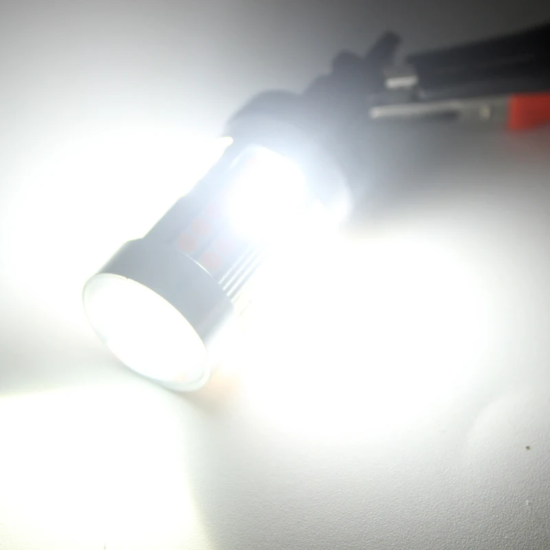2 шт. Canbus No Hyper Flash T25 3157 P27/7 Вт светодиодные фонари белый/янтарный двойной цвет