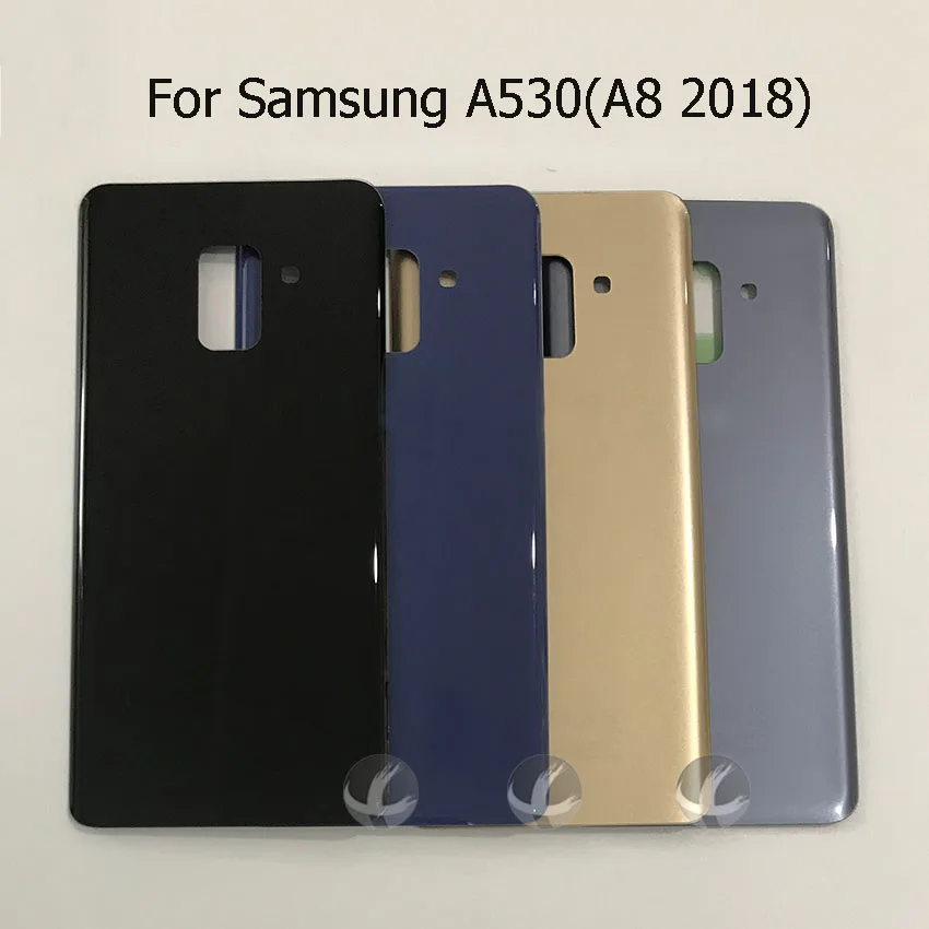 

All New Back Housing For Samsung Galaxy A8 2018 A530 SM-A530F A530F A530DS Battery Glass Back Cover With LOGO And Adhesive